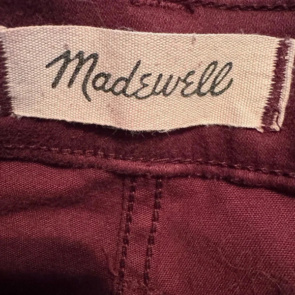 Madewell Jeans | Madewell 10" High Riser Skinny Jeans Maroon - Picture 3 of 8